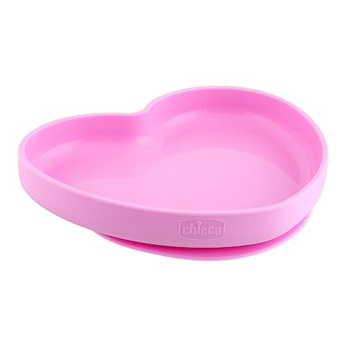 chicco-herz-teller-silikon-rosa-mit-saugnapf-ab-12-monate image 2
